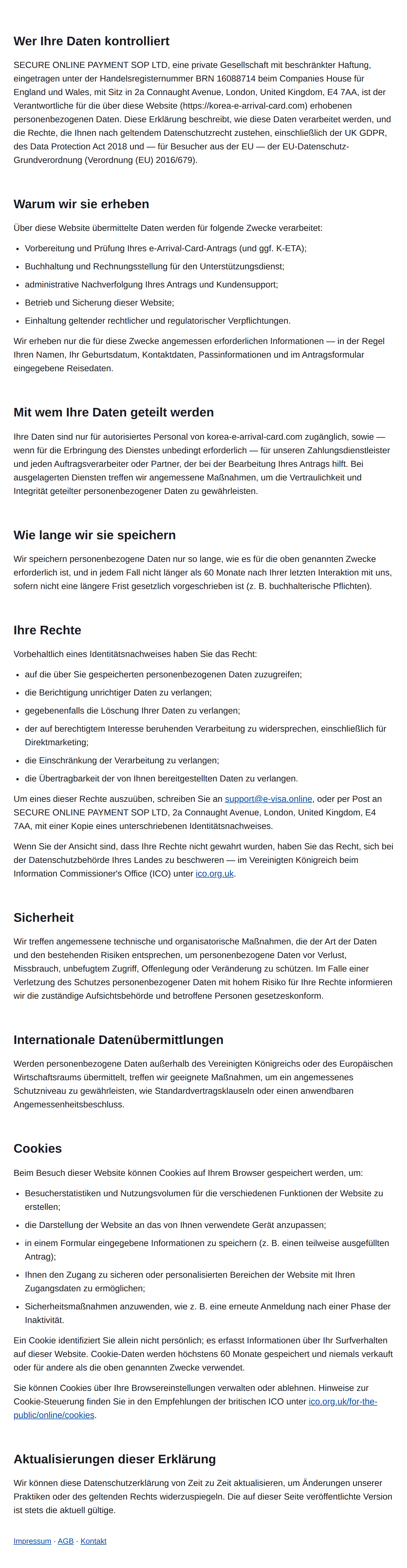 Datenschutzerklärung