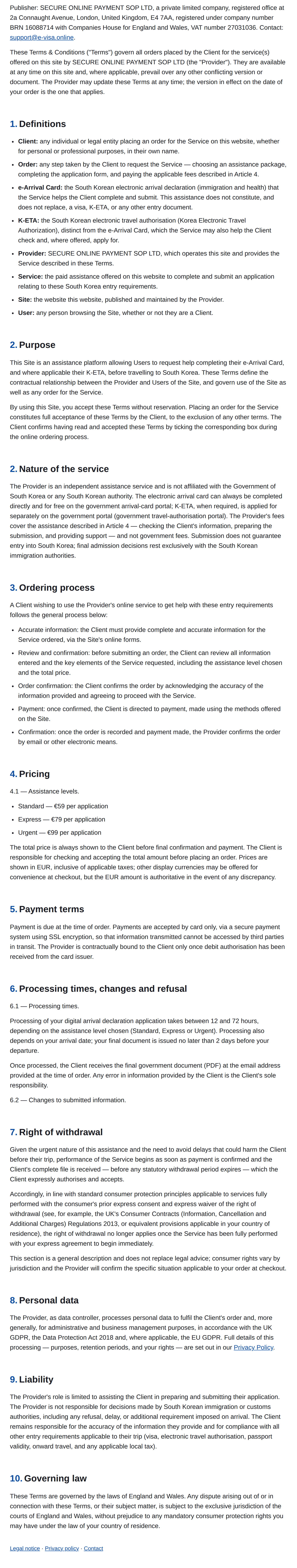 Terms & Conditions