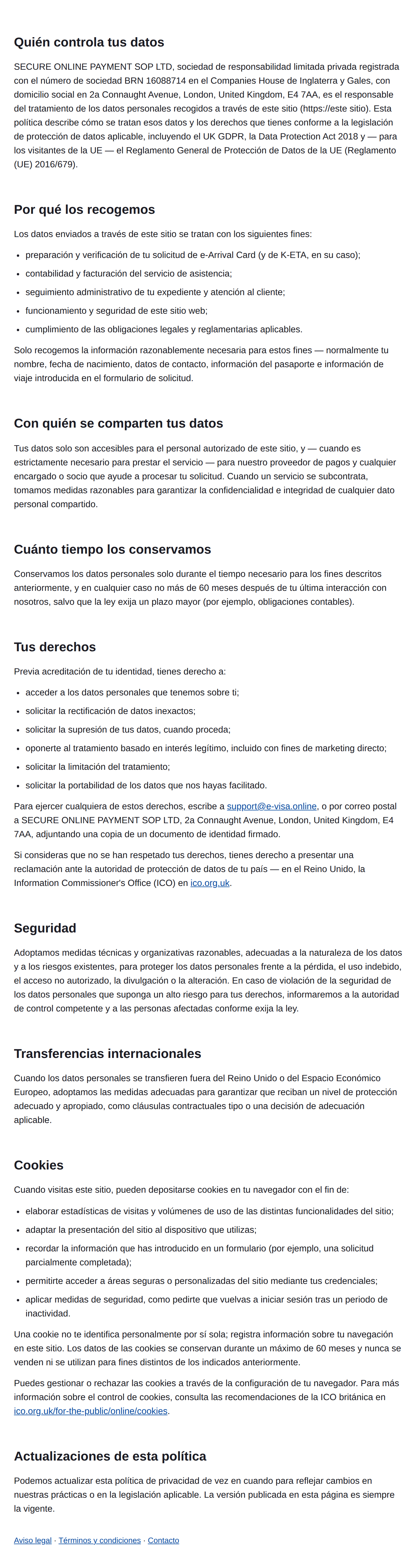 Política de Privacidad