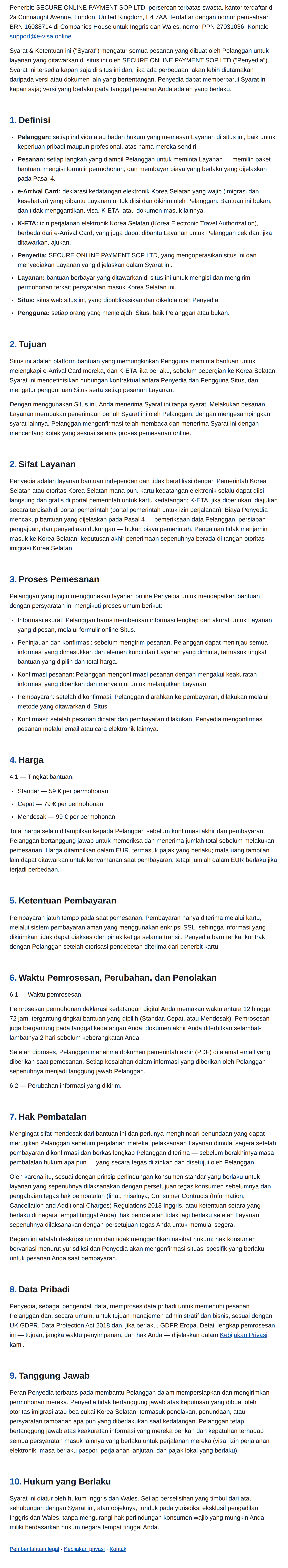 Syarat & Ketentuan